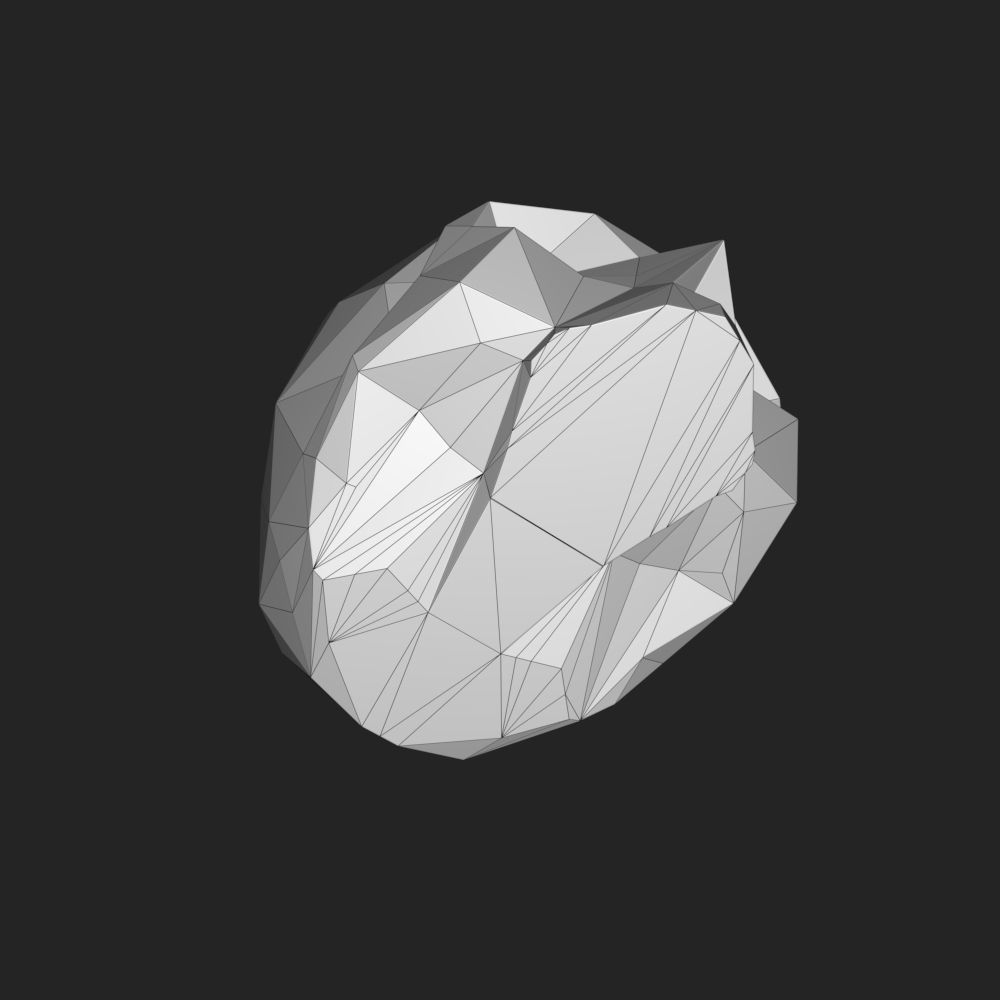 3D model of a low-poly skull for 3D printing 3D print model_14