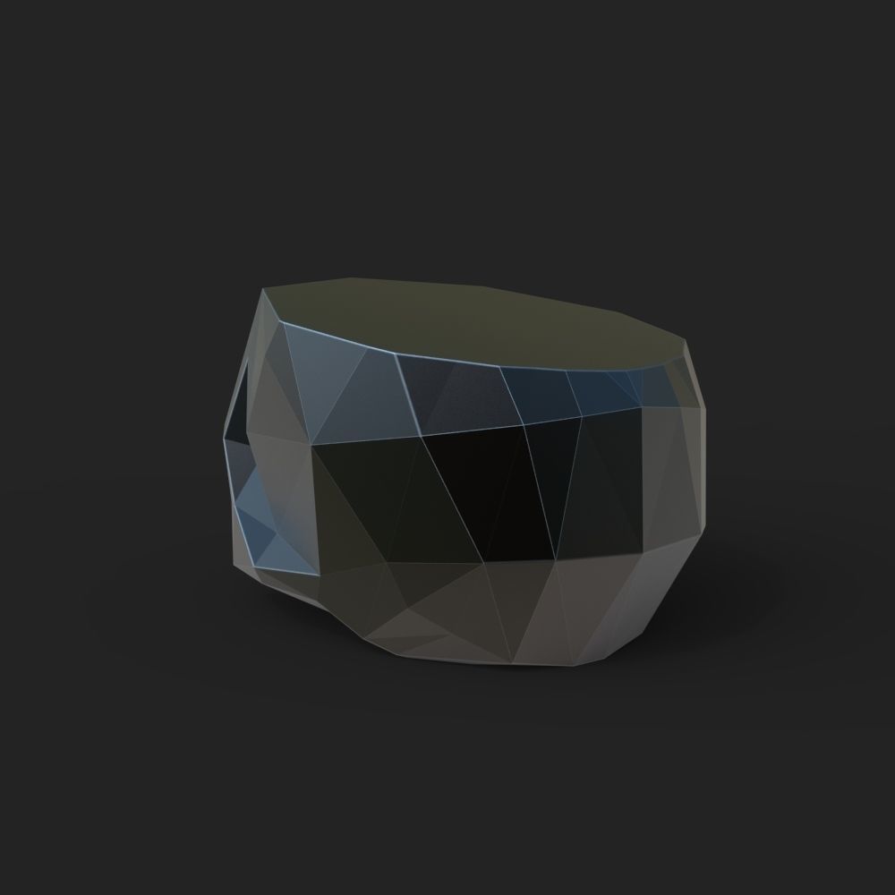 3D model of a low-poly skull for 3D printing 3D print model_3