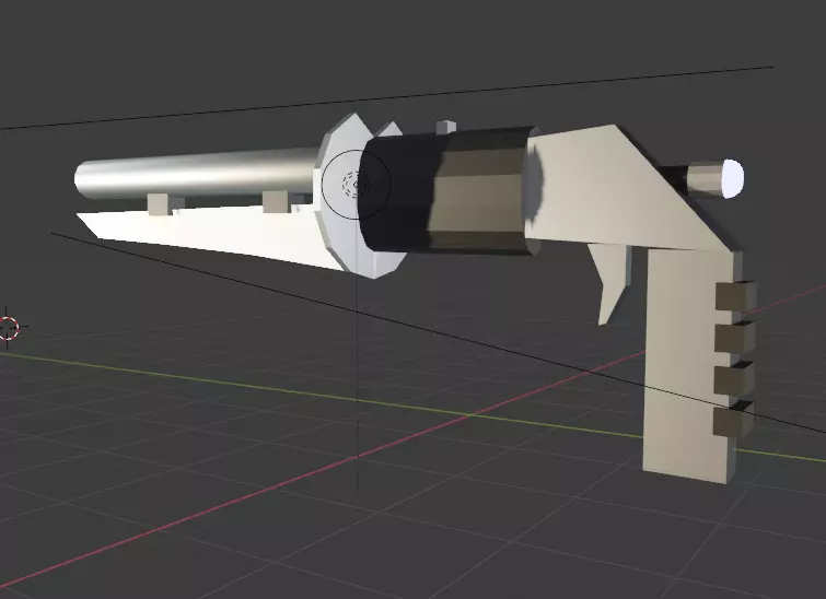 gun low poli  Free low-poly 3D model_0