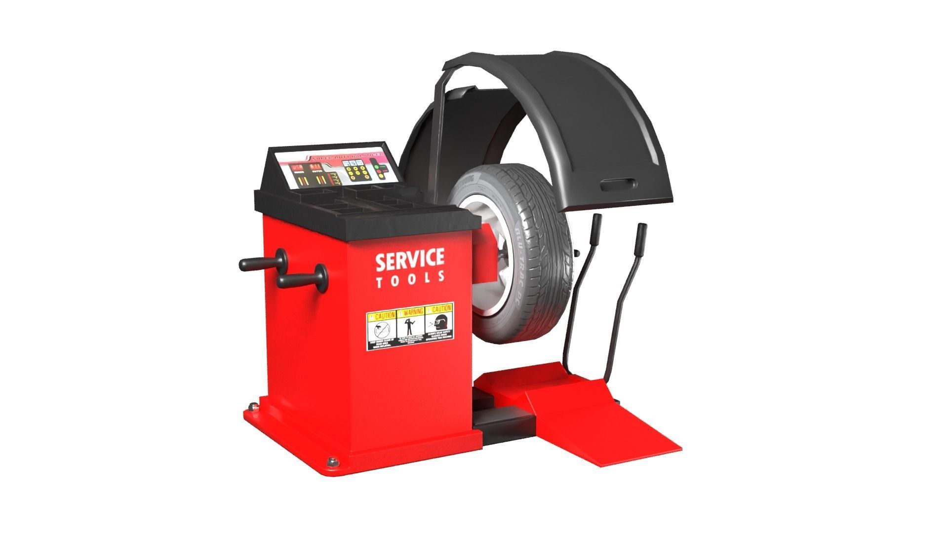 Tire Balancer Machine Low-poly 3D model_1