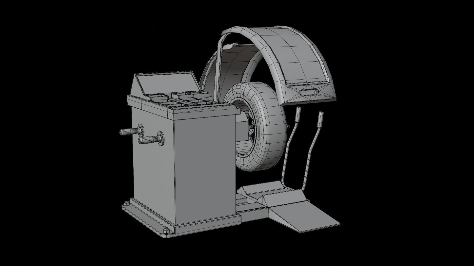 Tire Balancer Machine Low-poly 3D model_8
