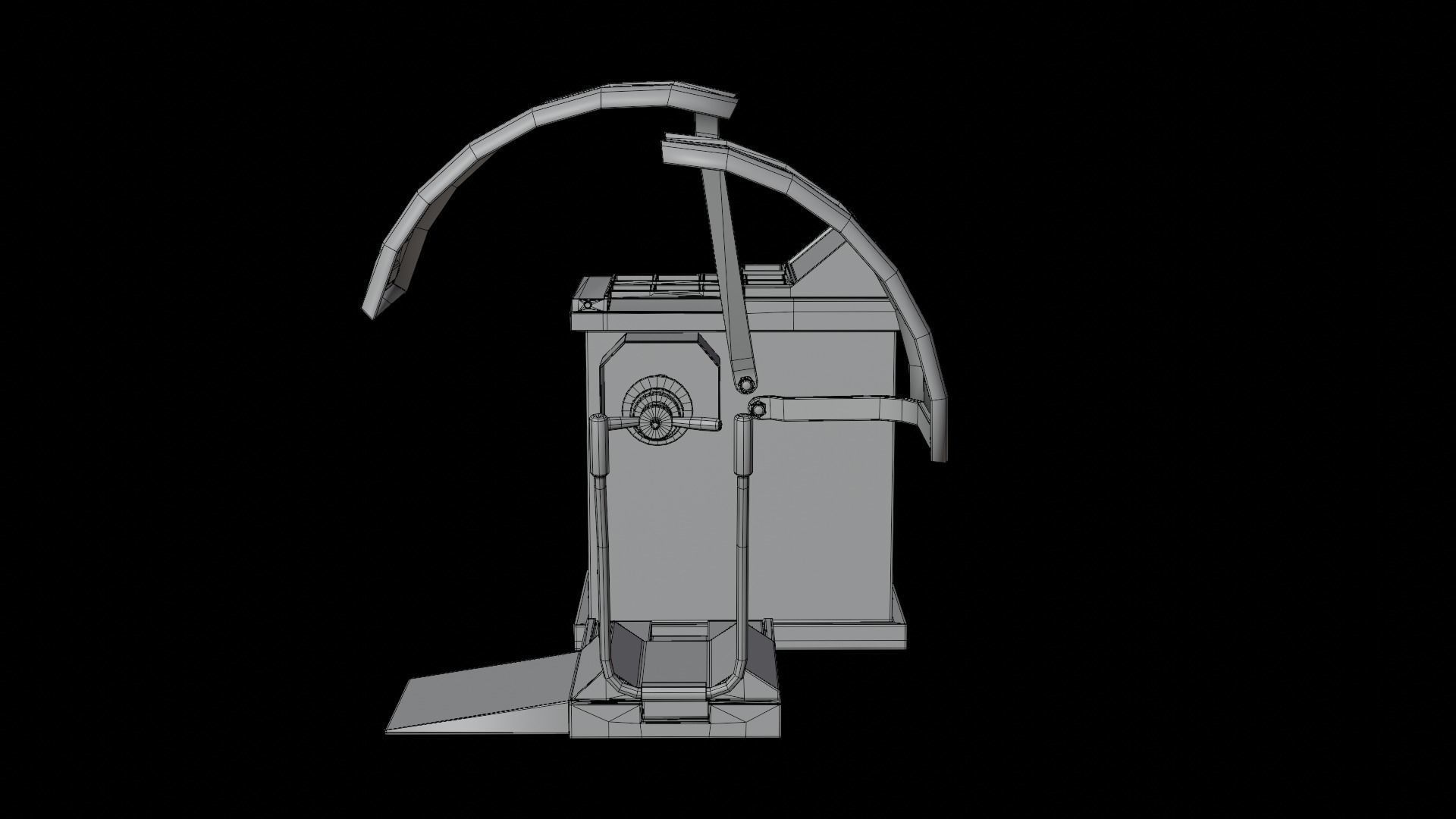 Tire Balancer Machine Low-poly 3D model_9