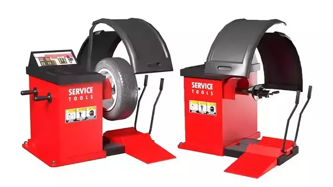 Tire Balancer Machine Low-poly 3D model