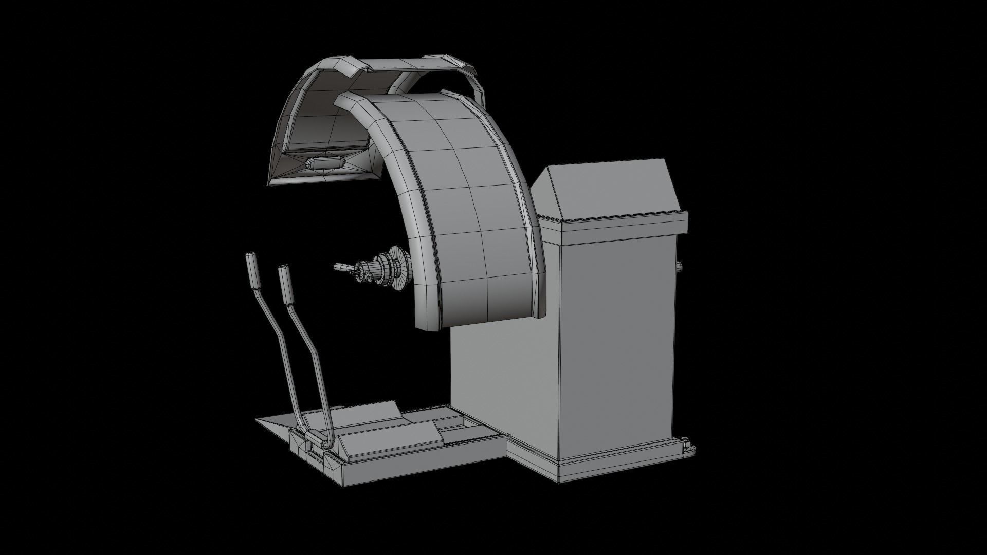 Tire Balancer Machine Low-poly 3D model_10
