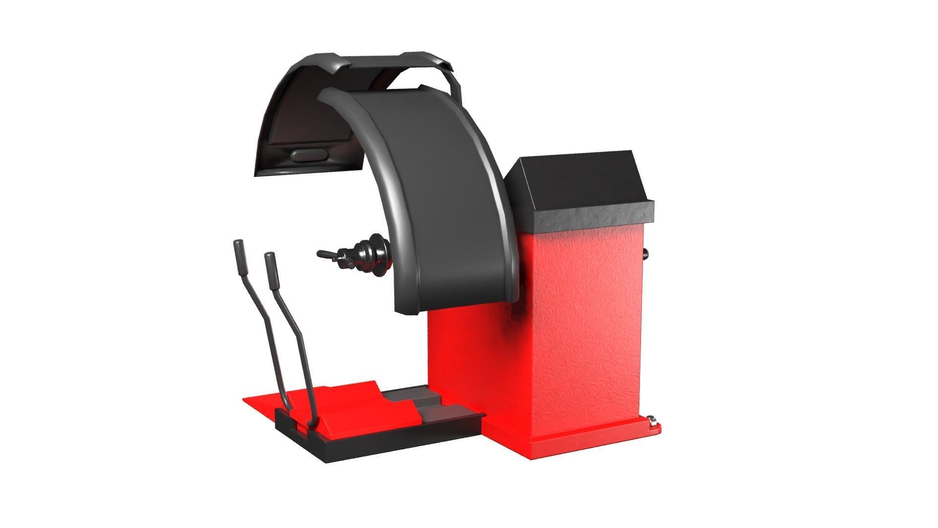 Tire Balancer Machine Low-poly 3D model_4