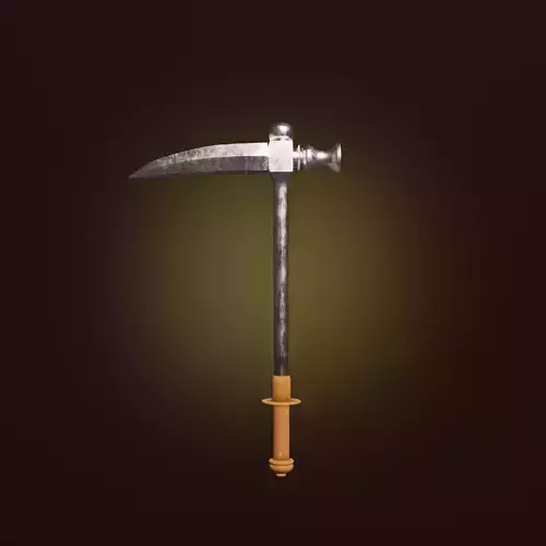 Pickaxe bec de corbin PBR low poly game ready Free low-poly 3D model