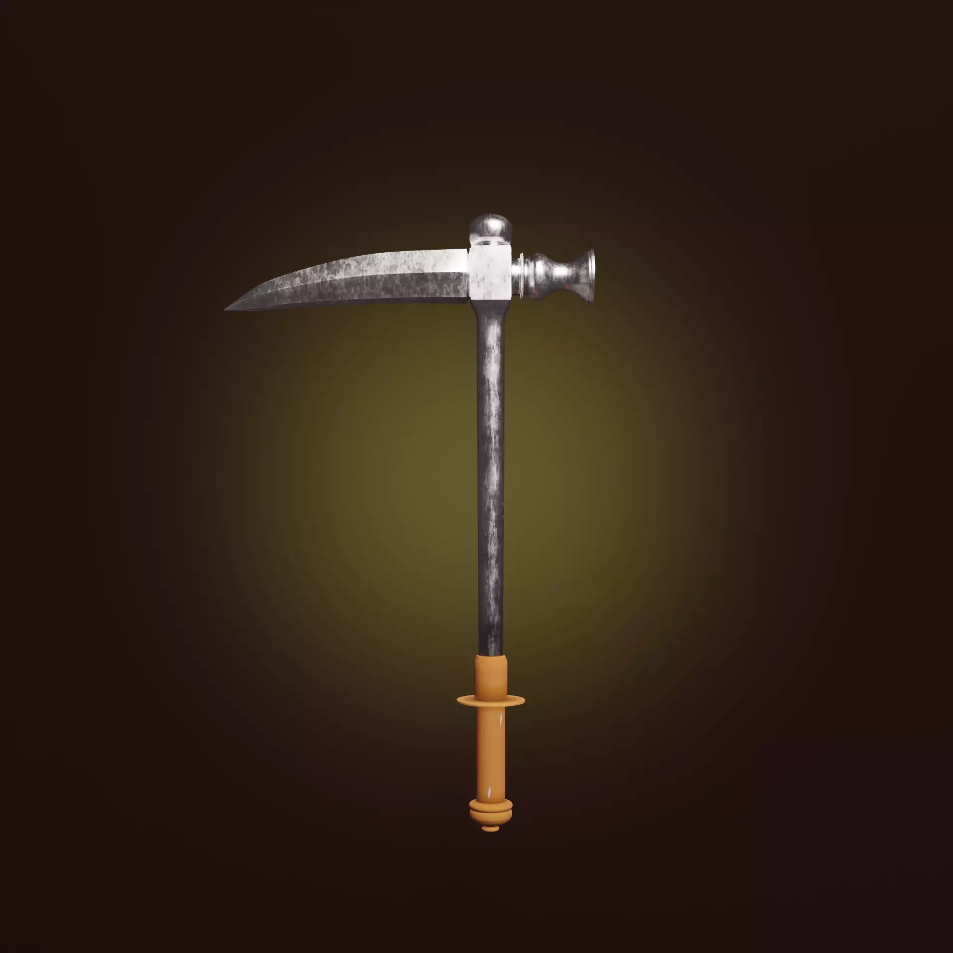 Pickaxe bec de corbin PBR low poly game ready Free low-poly 3D model