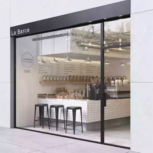 Interior of a street cafe 3D model