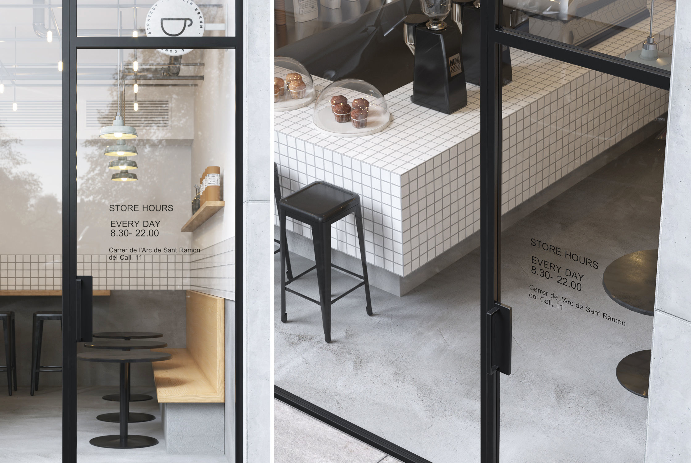 Interior of a street cafe 3D model_4