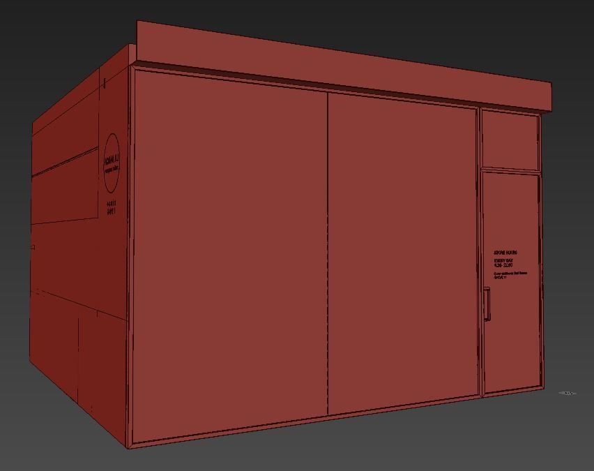 Interior of a street cafe 3D model_10