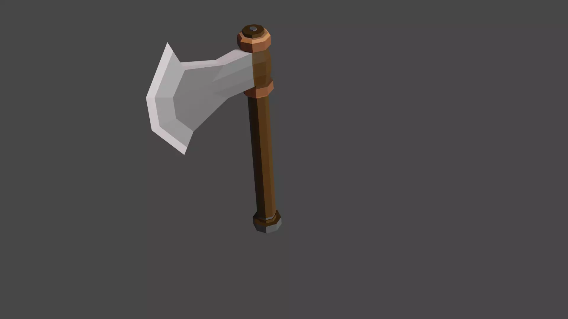 Great Wooden Axe Free 3D model_0