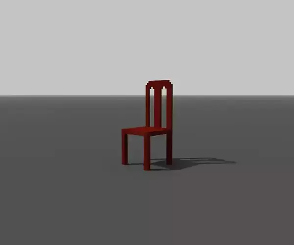 Wood Chair Voxel