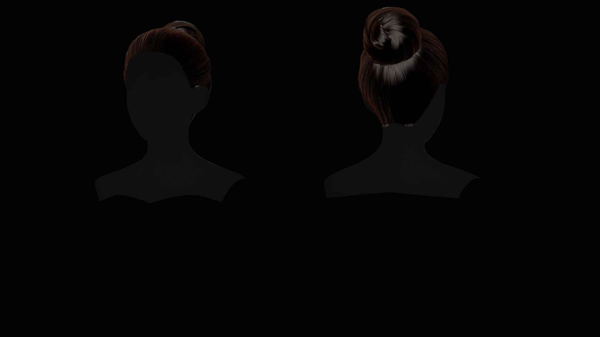 Female Hair Collection - Game Ready Low-poly 3D model_49