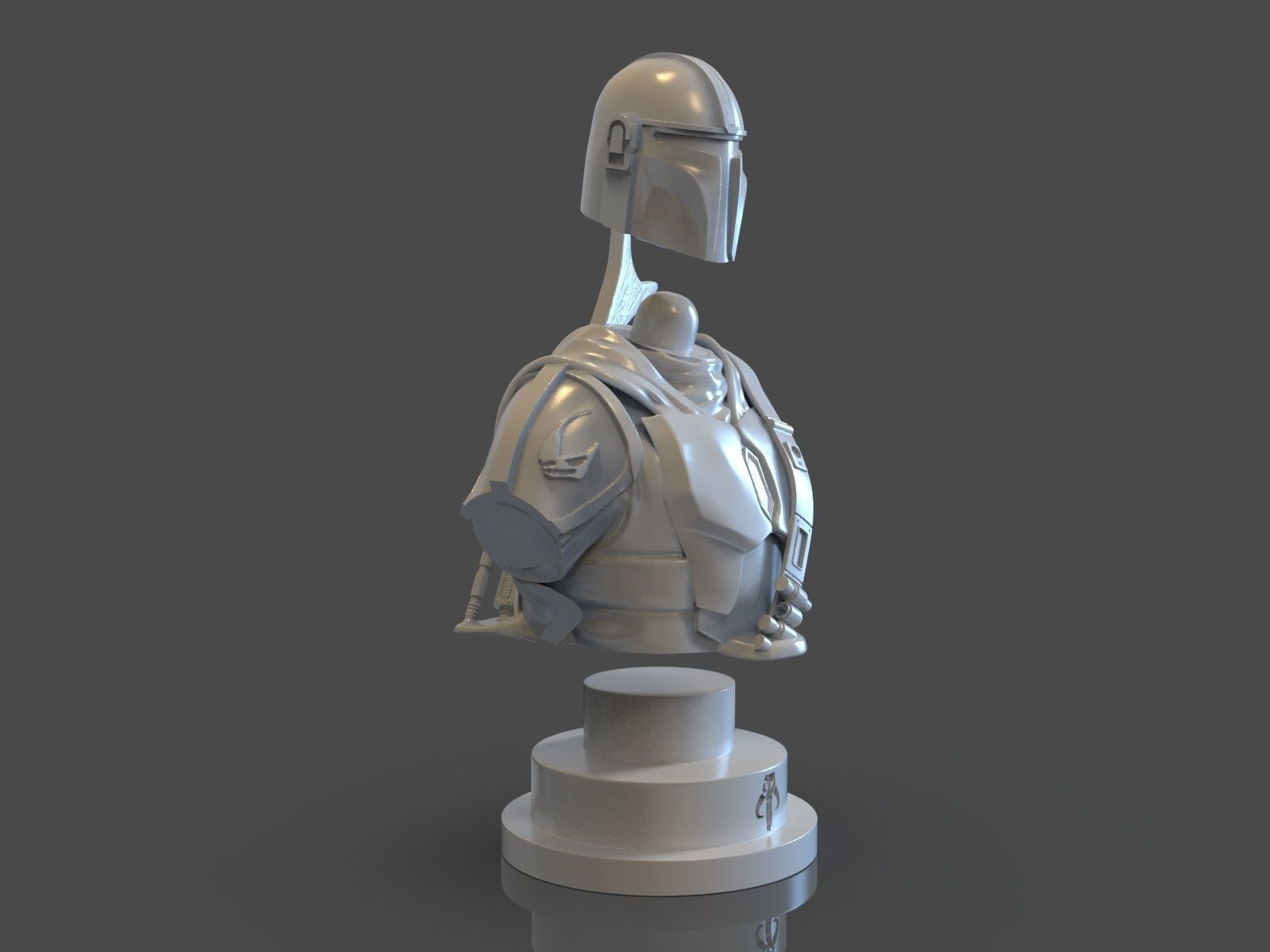 The Mandalorian Din Djarin Bust 3D print model_31