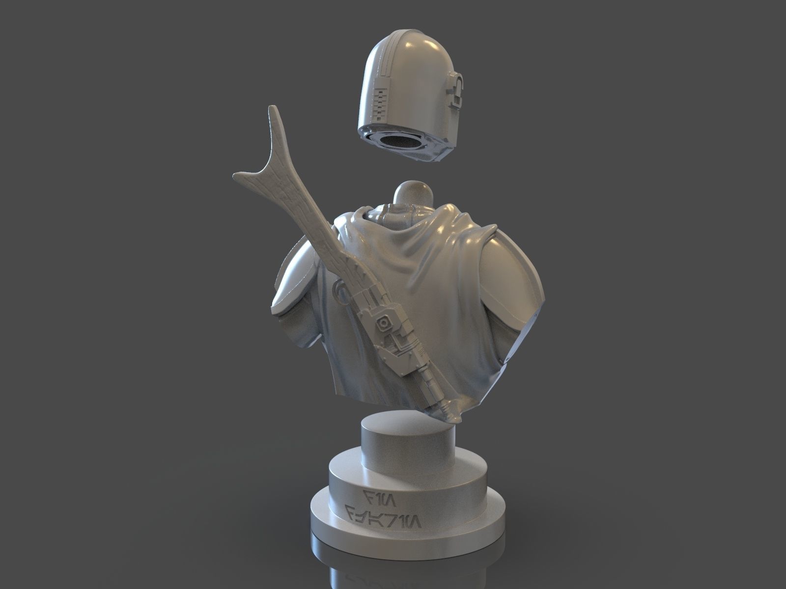 The Mandalorian Din Djarin Bust 3D print model_29