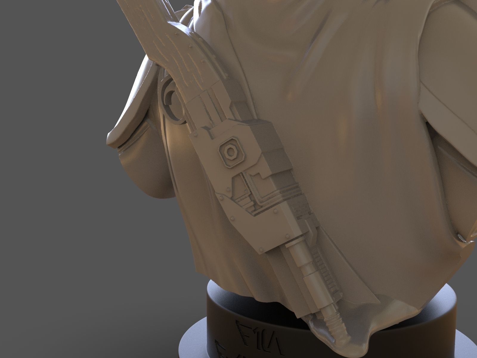 The Mandalorian Din Djarin Bust 3D print model_24