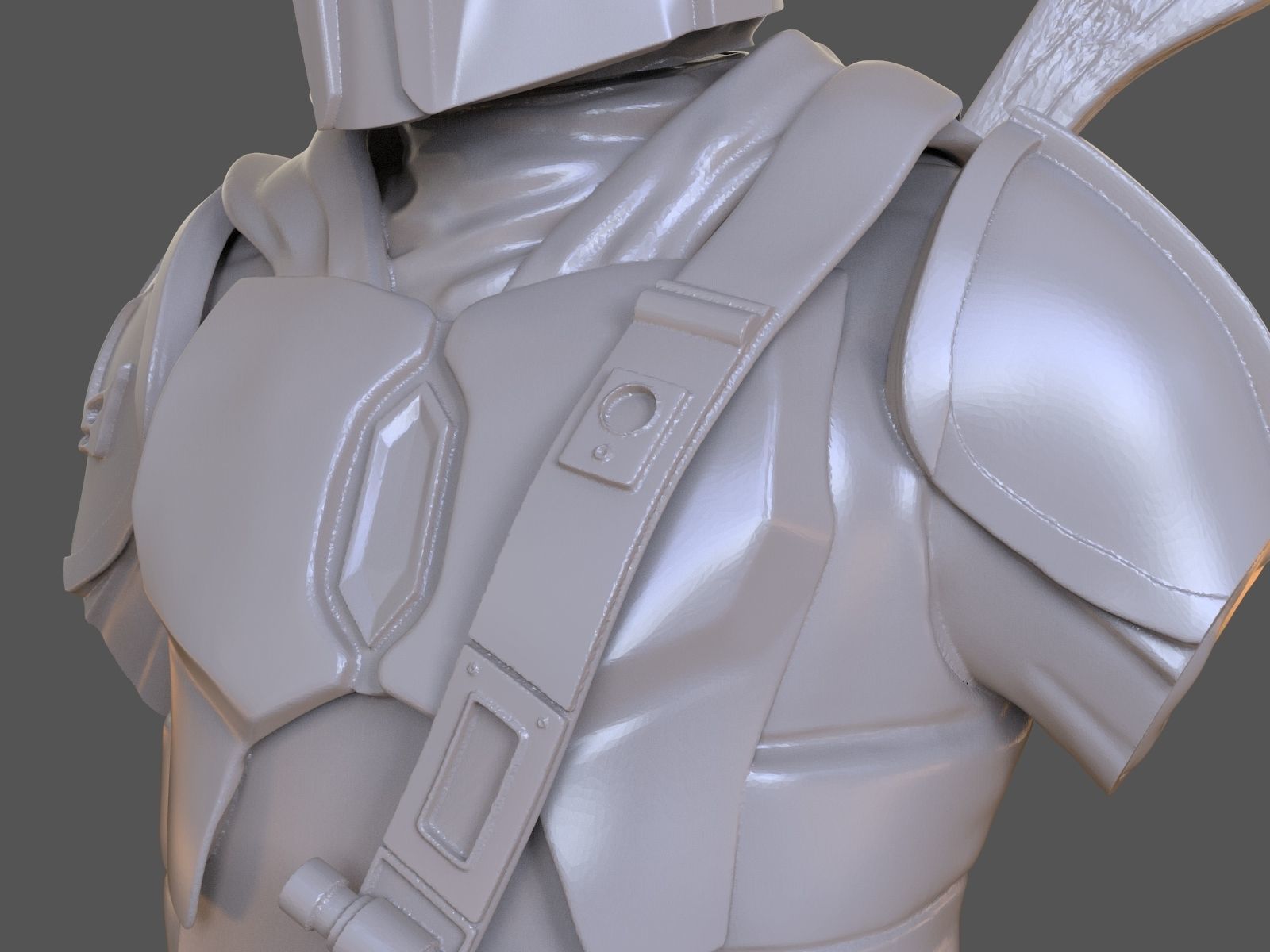 The Mandalorian Din Djarin Bust 3D print model_13