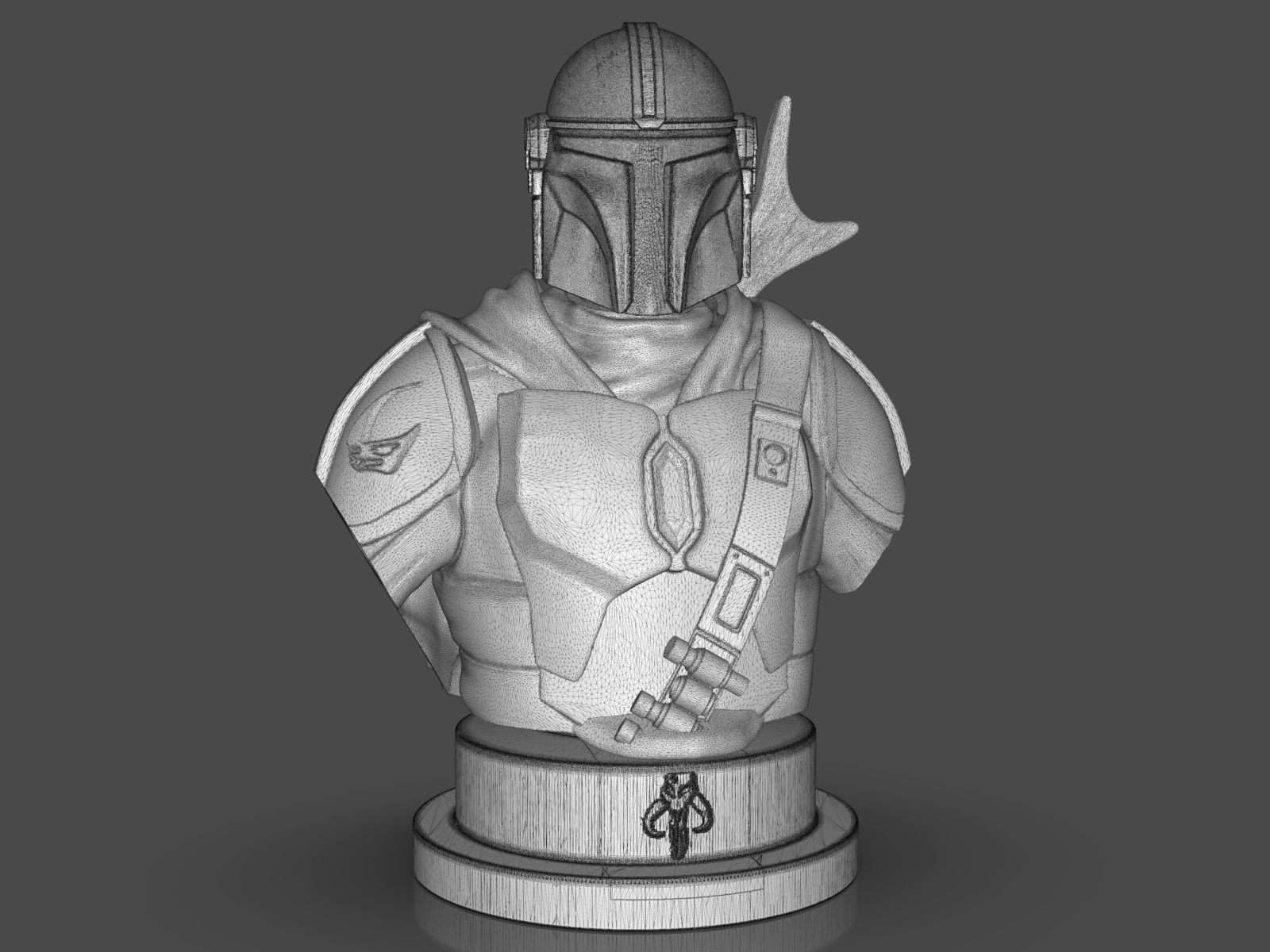 The Mandalorian Din Djarin Bust 3D print model_49