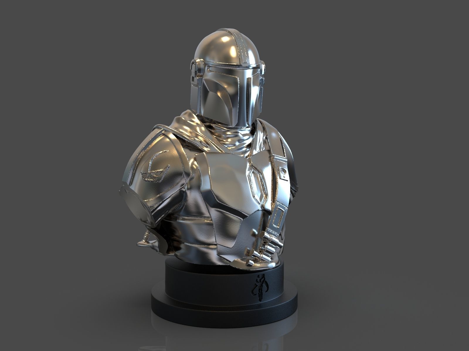 The Mandalorian Din Djarin Bust 3D print model_36