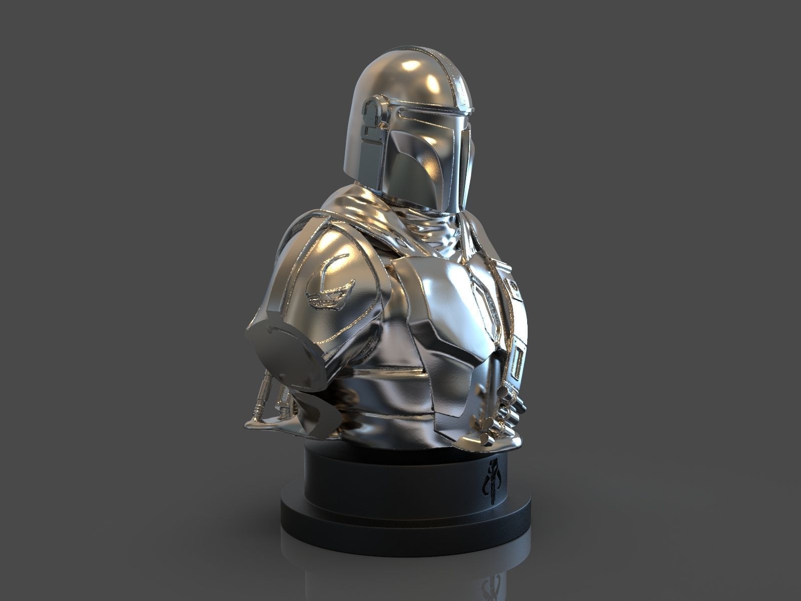 The Mandalorian Din Djarin Bust 3D print model_41