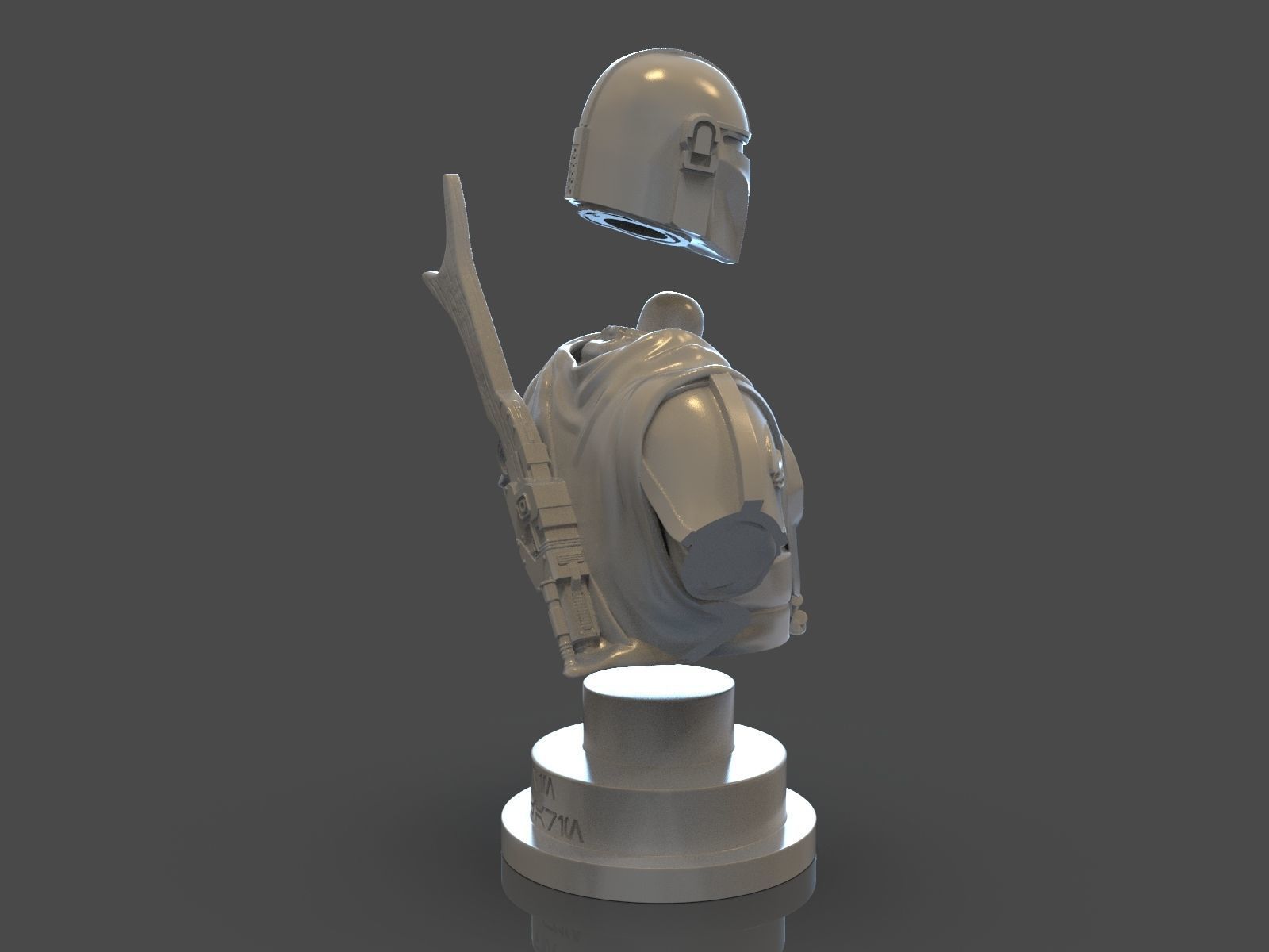The Mandalorian Din Djarin Bust 3D print model_26