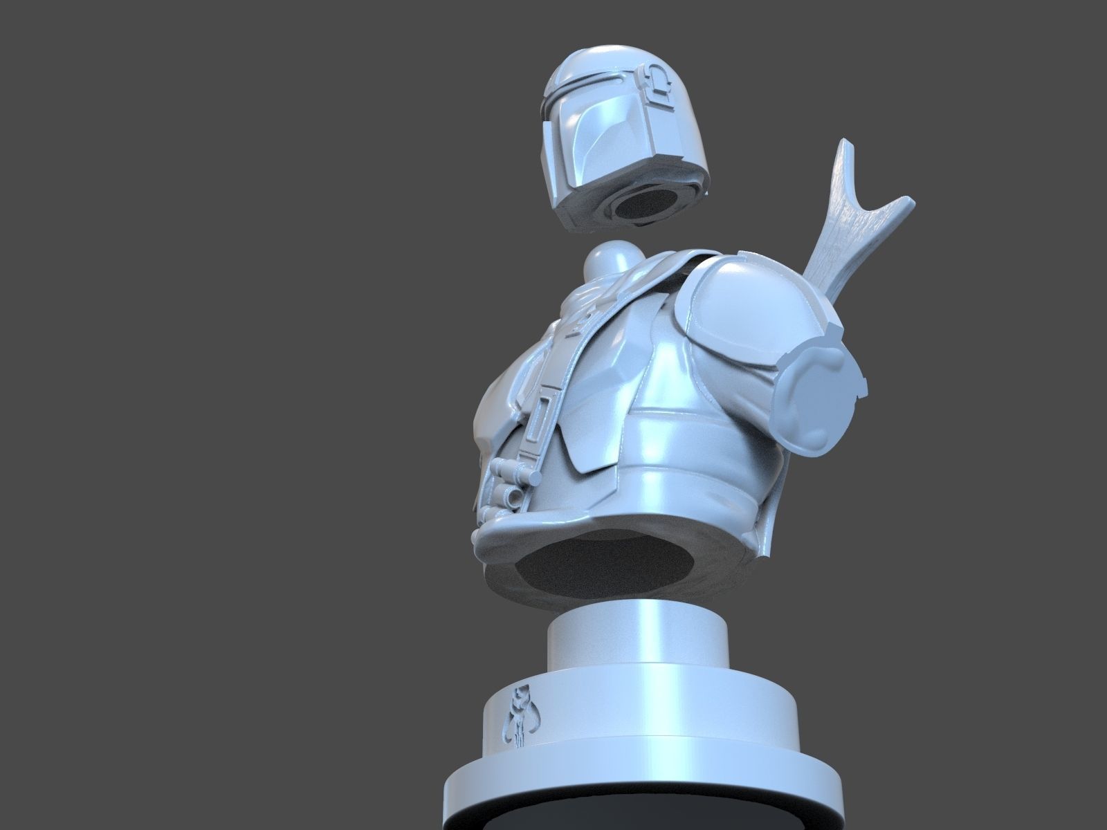 The Mandalorian Din Djarin Bust 3D print model_32