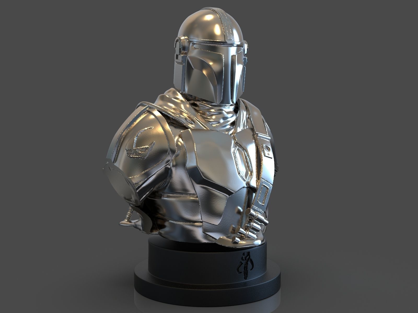 The Mandalorian Din Djarin Bust 3D print model_59
