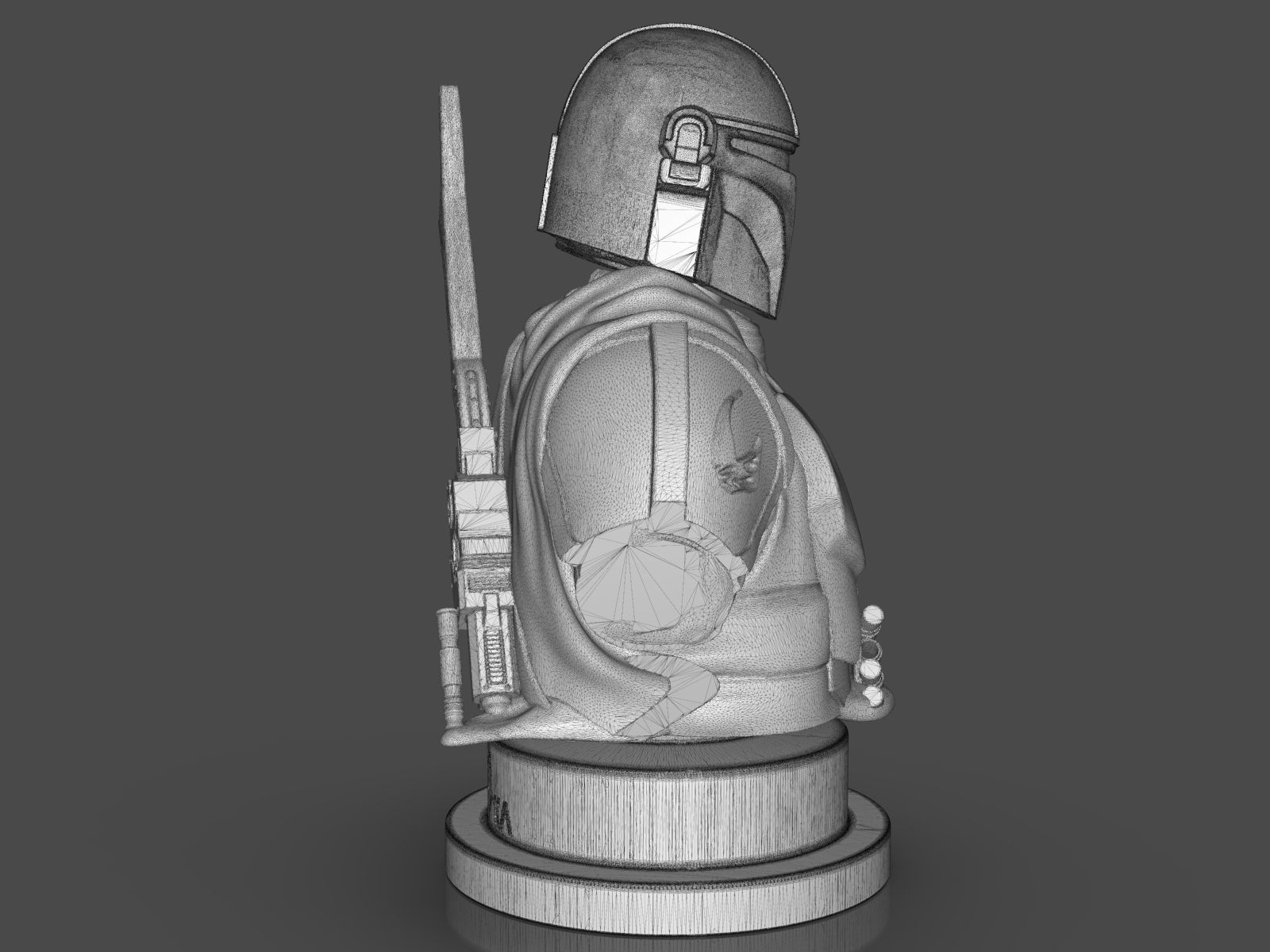 The Mandalorian Din Djarin Bust 3D print model_56