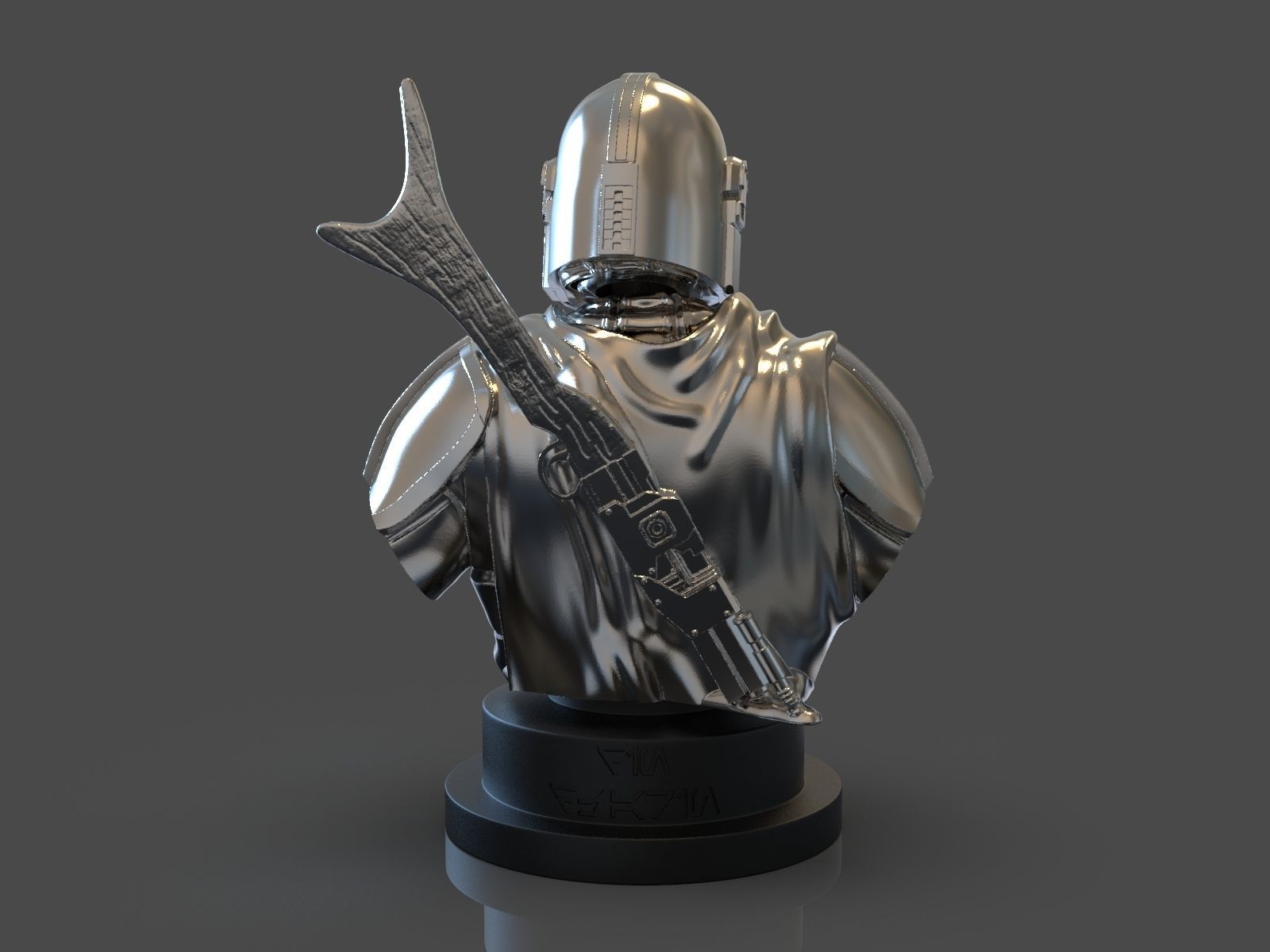 The Mandalorian Din Djarin Bust 3D print model_38