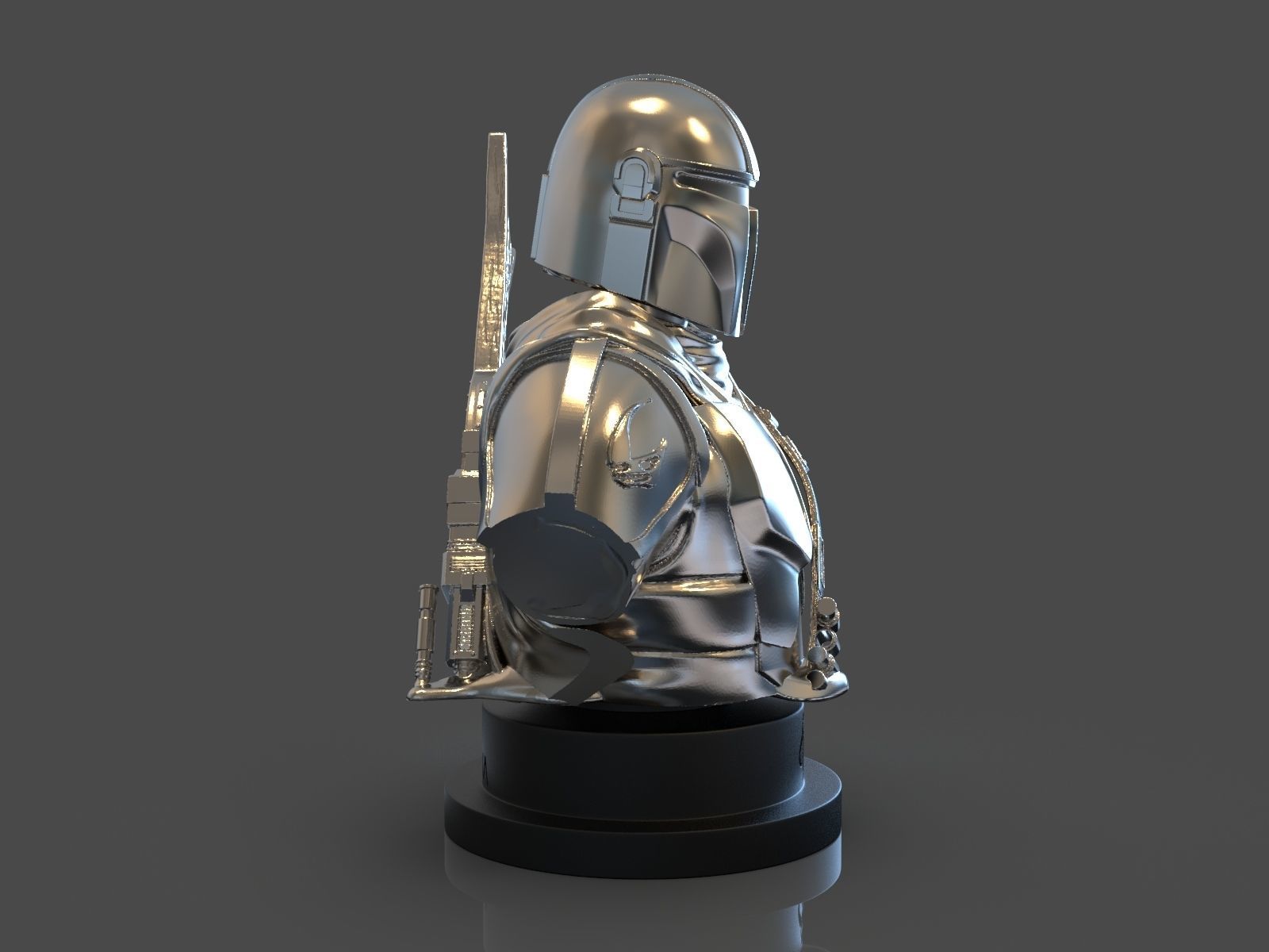 The Mandalorian Din Djarin Bust 3D print model_40