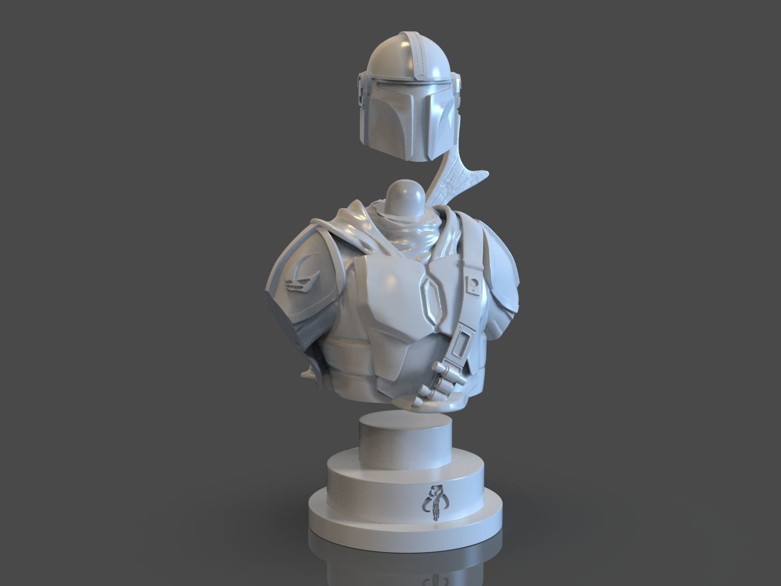 The Mandalorian Din Djarin Bust 3D print model_21