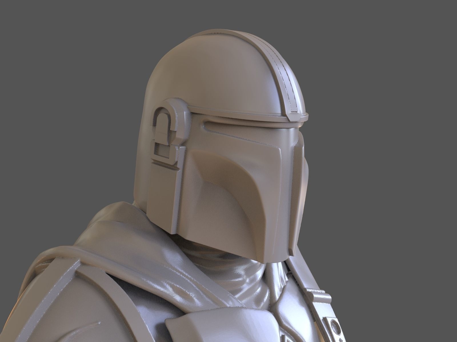 The Mandalorian Din Djarin Bust 3D print model_10