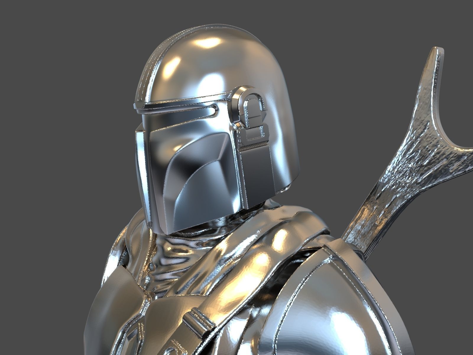 The Mandalorian Din Djarin Bust 3D print model_43