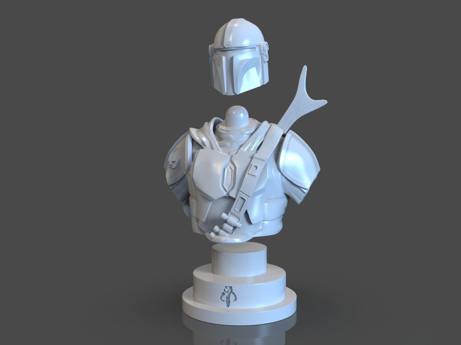 The Mandalorian Din Djarin Bust 3D print model_28