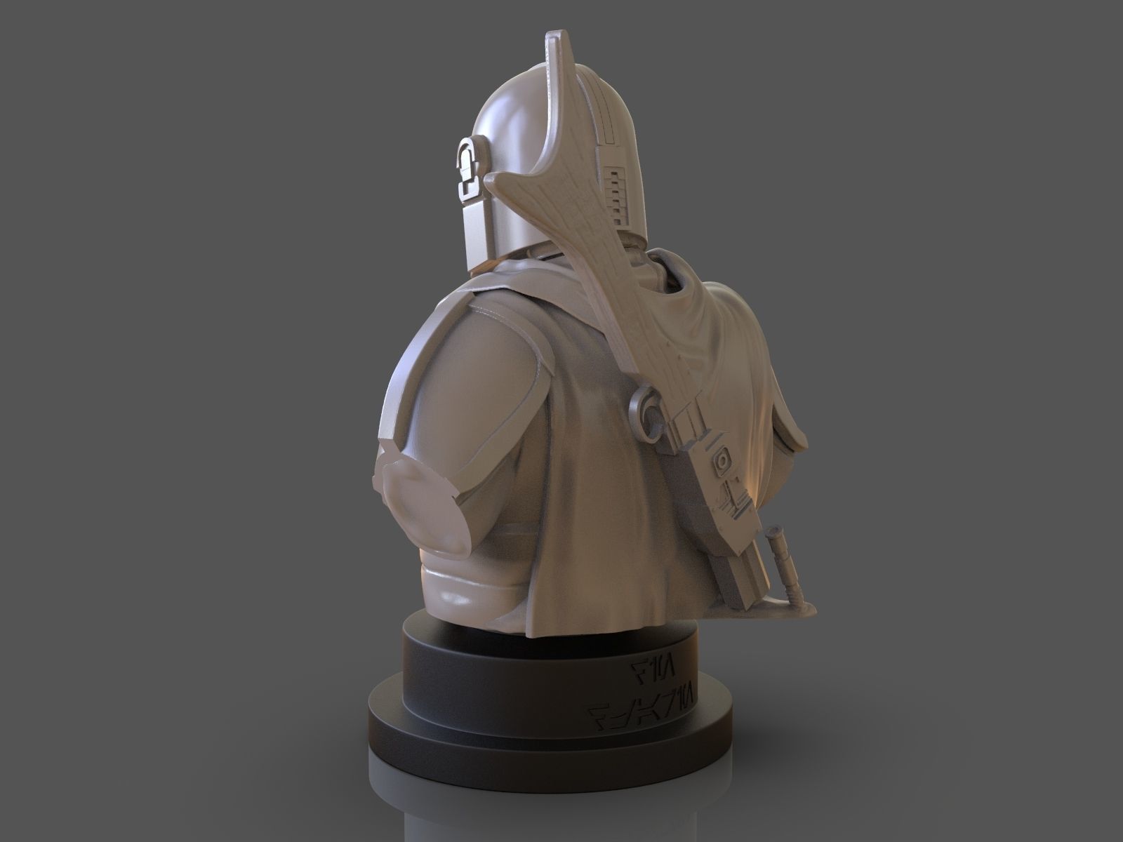 The Mandalorian Din Djarin Bust 3D print model_9