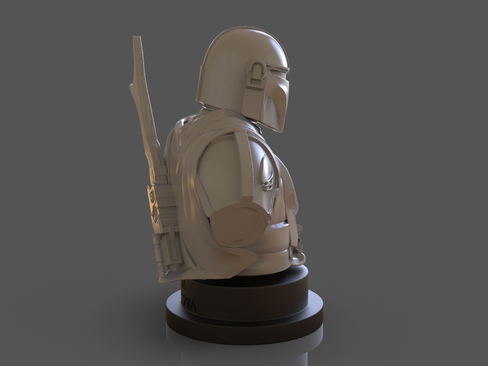 The Mandalorian Din Djarin Bust 3D print model_15