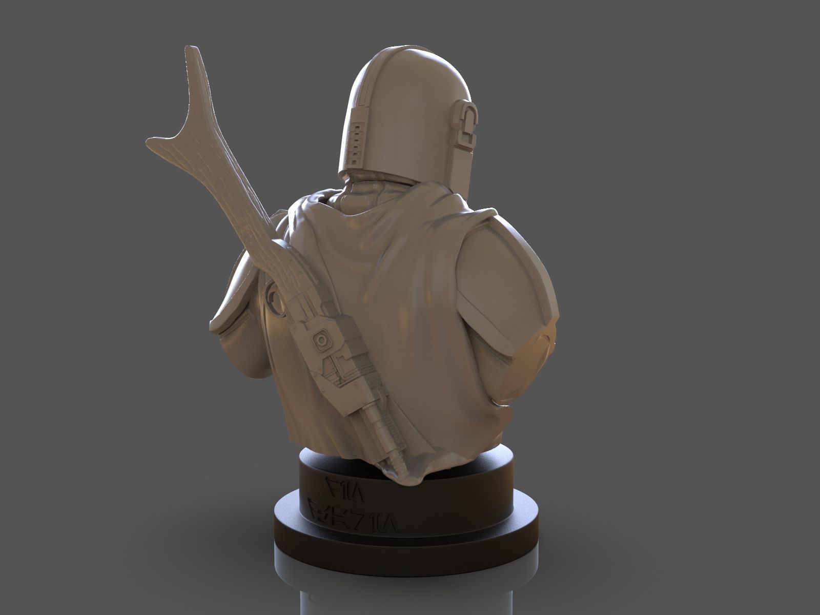 The Mandalorian Din Djarin Bust 3D print model_8