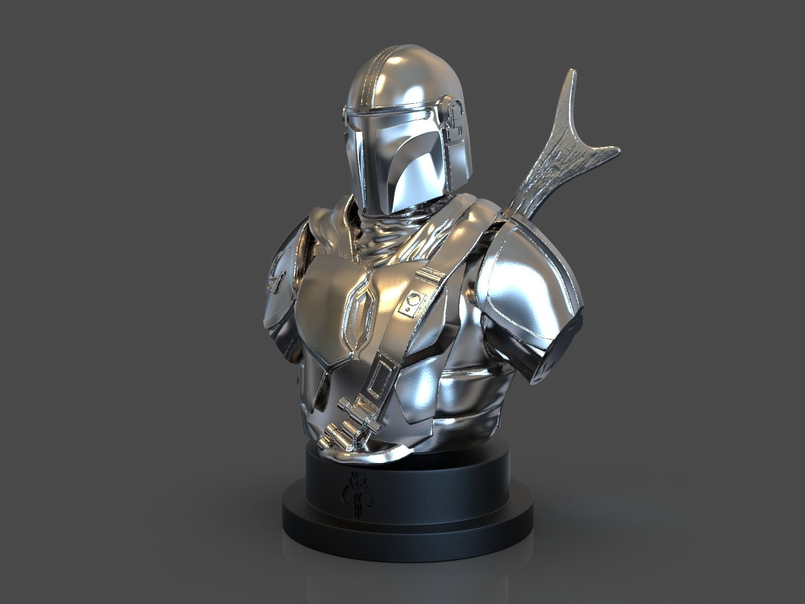 The Mandalorian Din Djarin Bust 3D print model_37