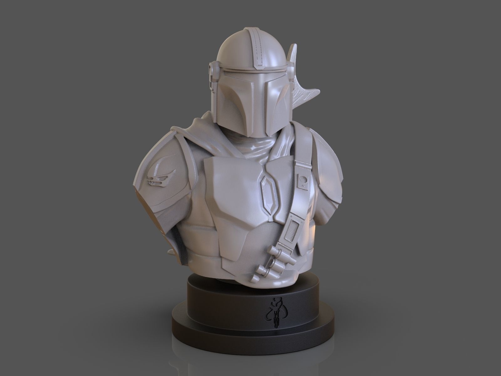 The Mandalorian Din Djarin Bust 3D print model_1