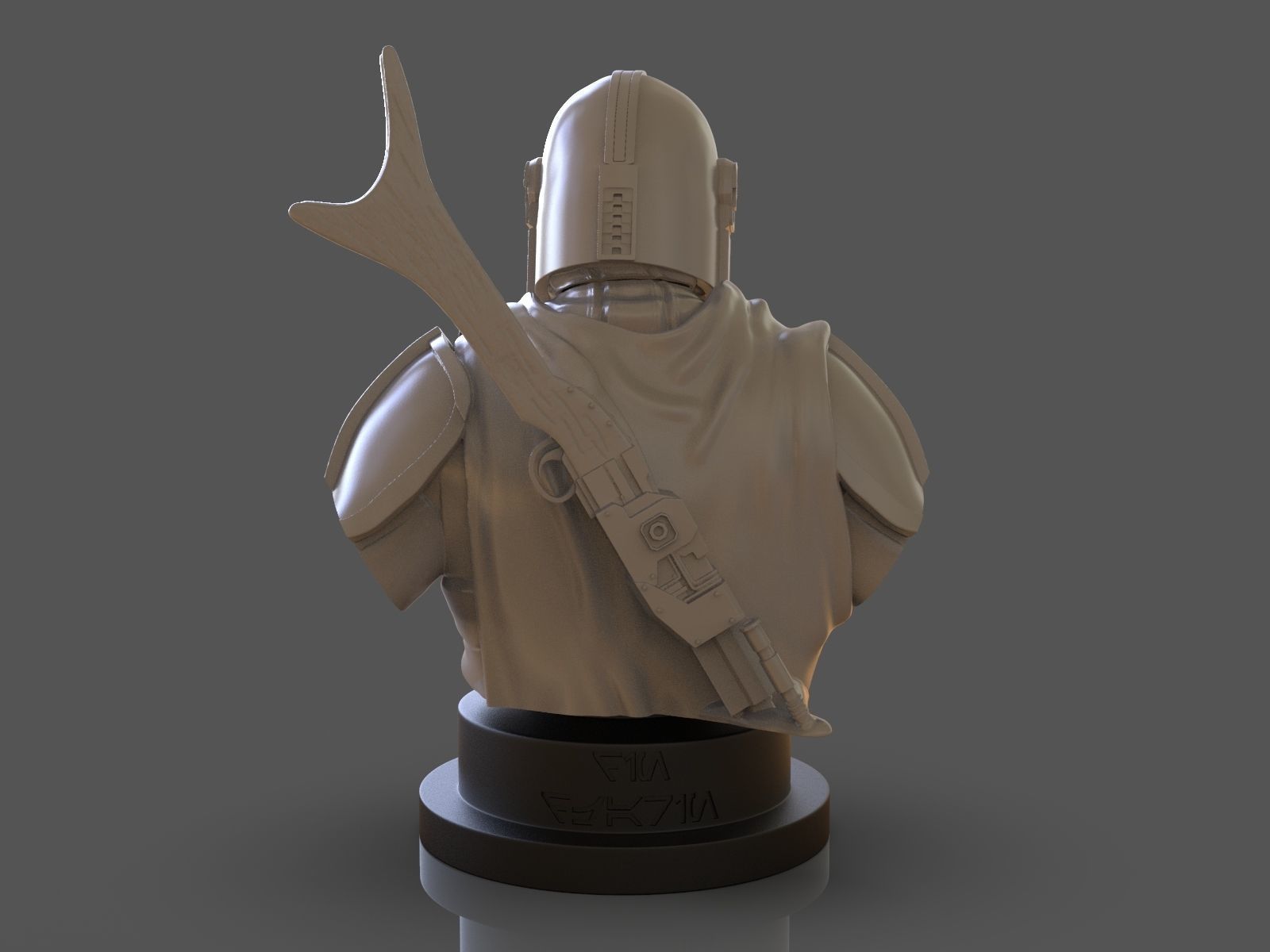 The Mandalorian Din Djarin Bust 3D print model_5
