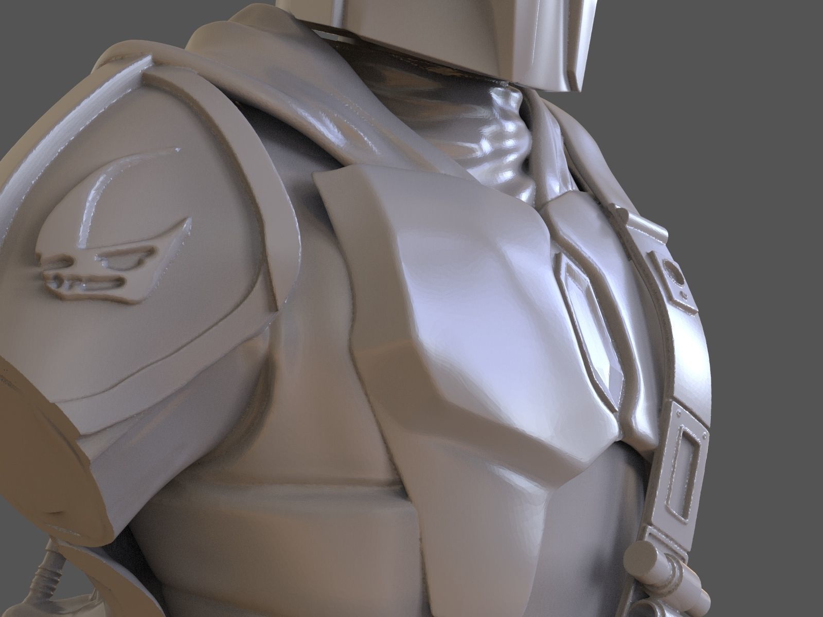 The Mandalorian Din Djarin Bust 3D print model_16