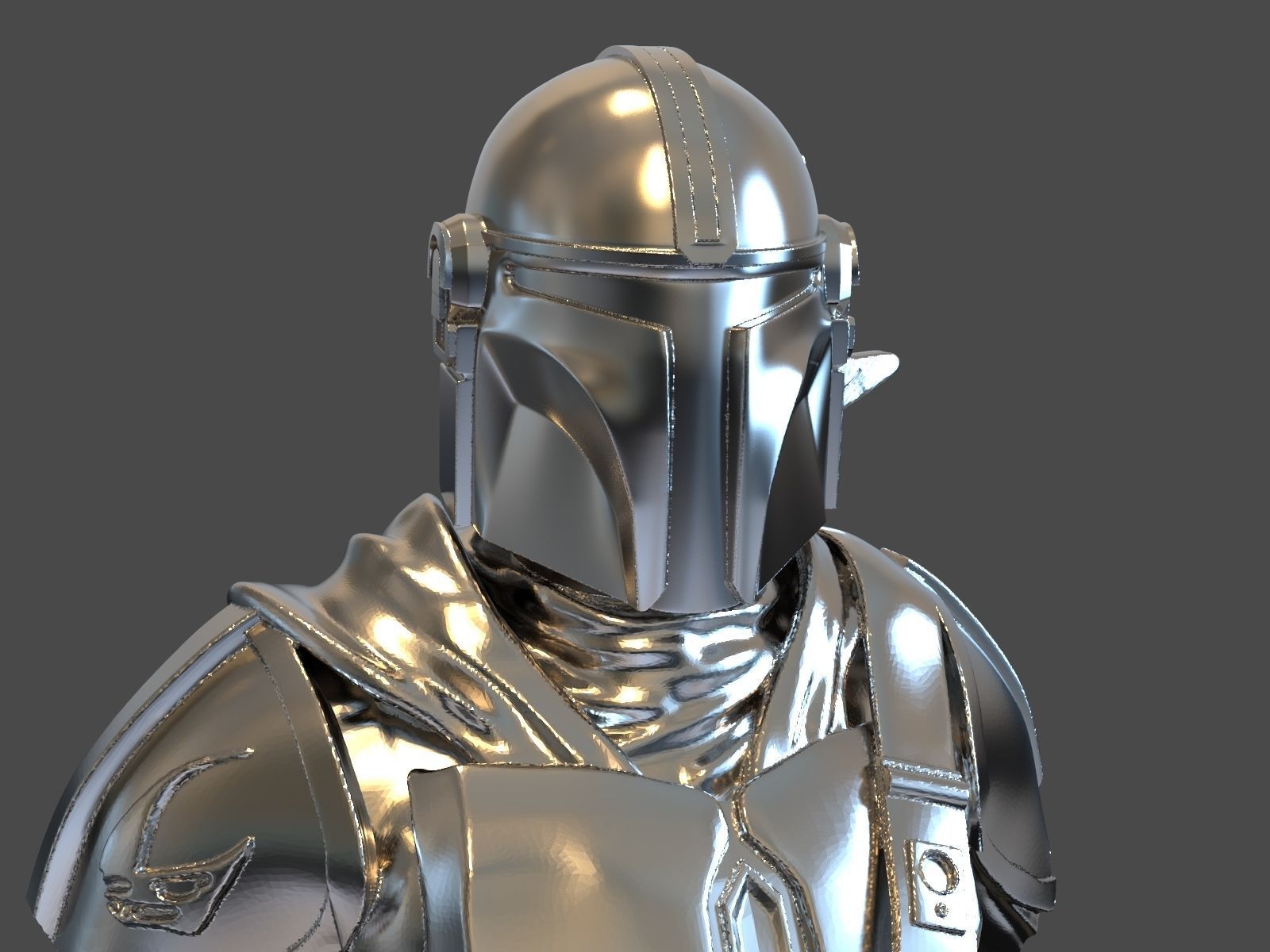 The Mandalorian Din Djarin Bust 3D print model_42