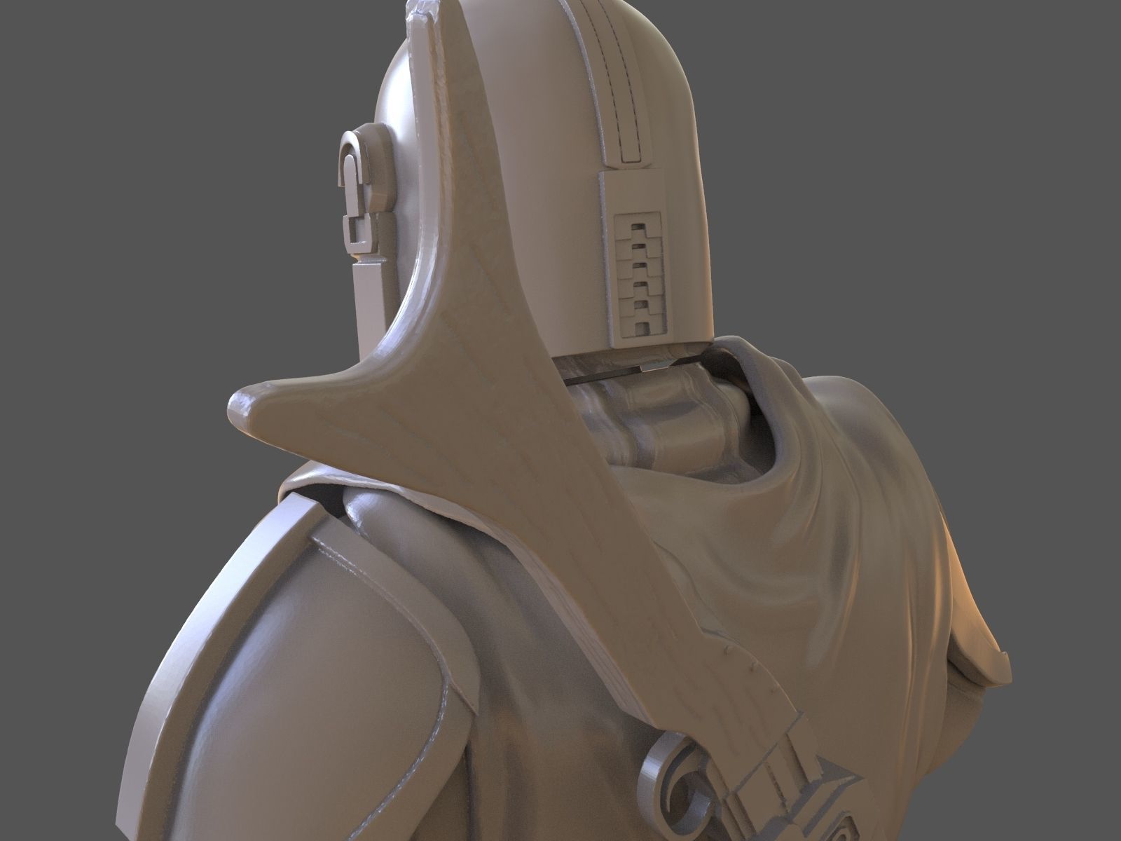 The Mandalorian Din Djarin Bust 3D print model_25