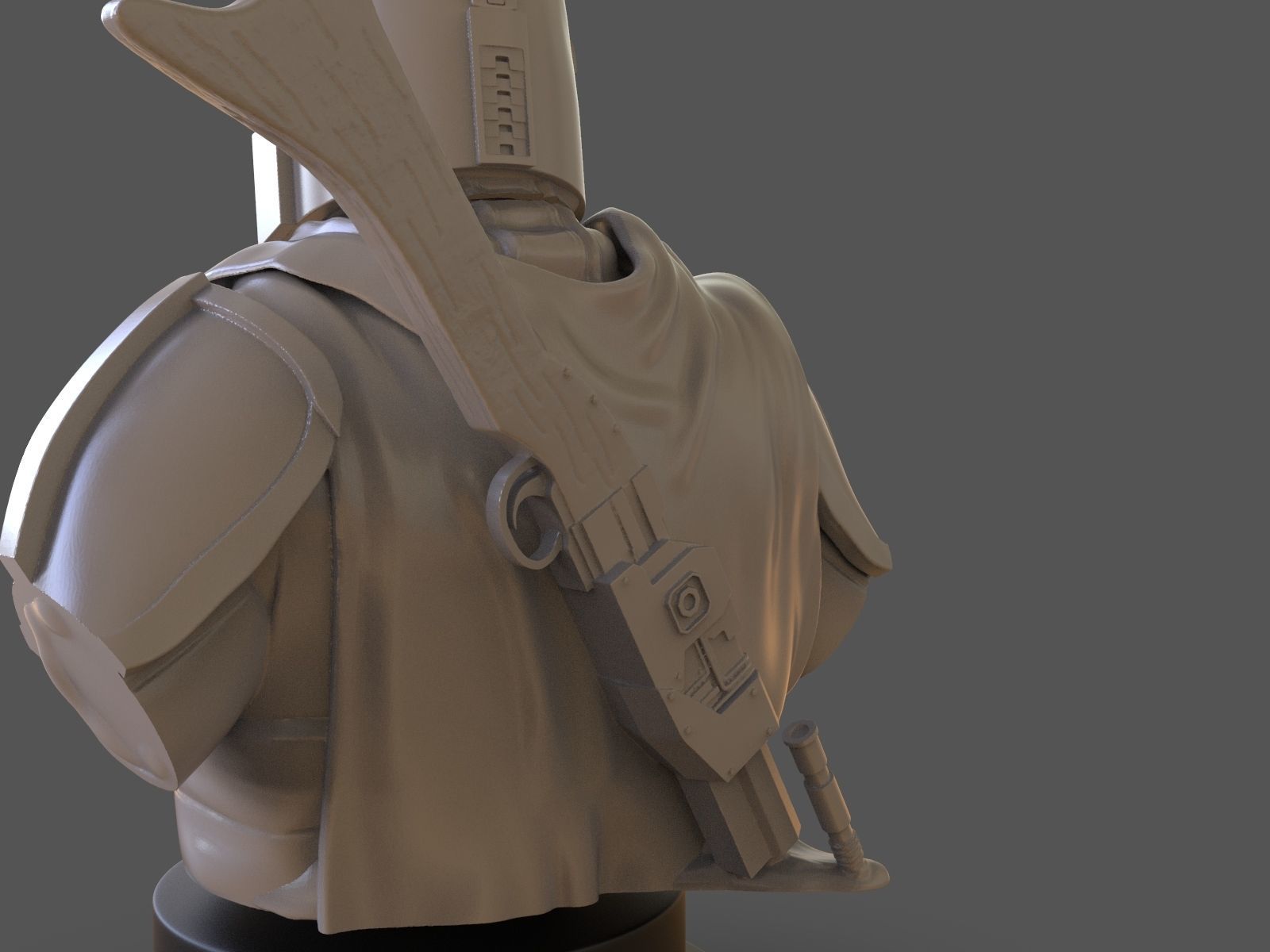 The Mandalorian Din Djarin Bust 3D print model_14