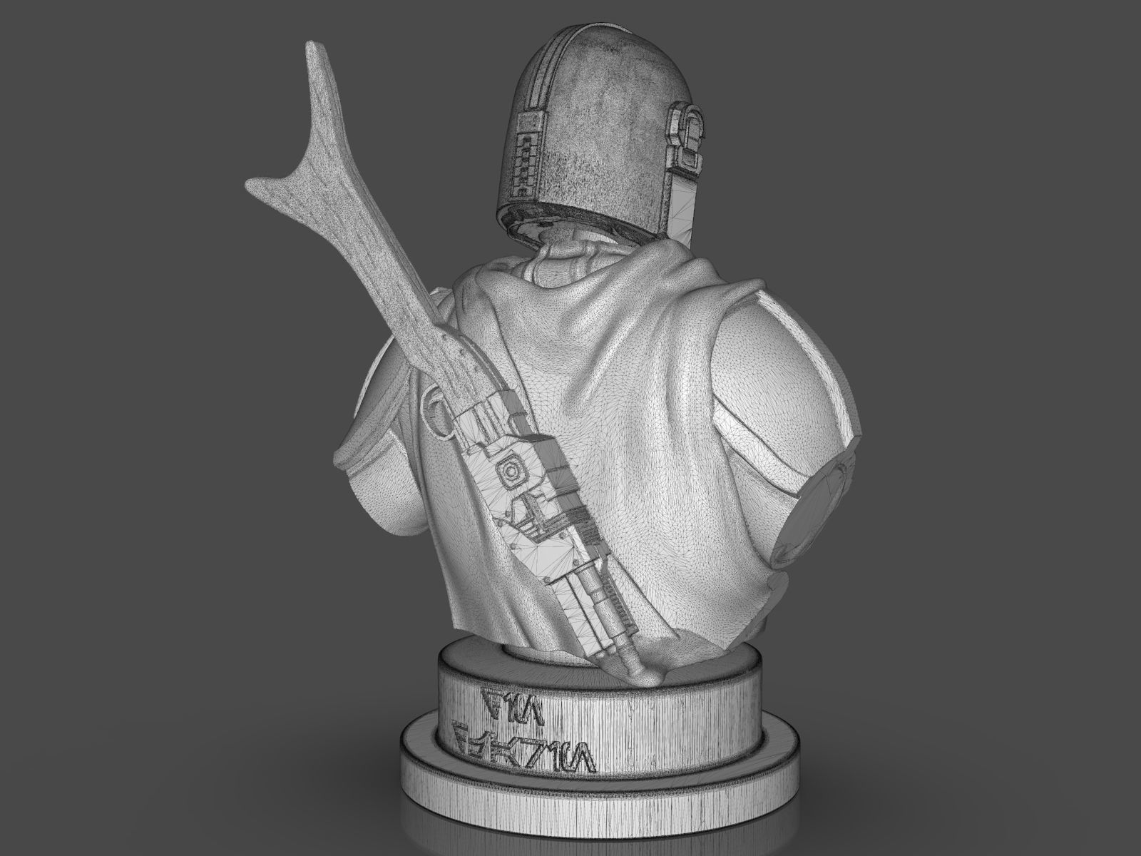 The Mandalorian Din Djarin Bust 3D print model_54