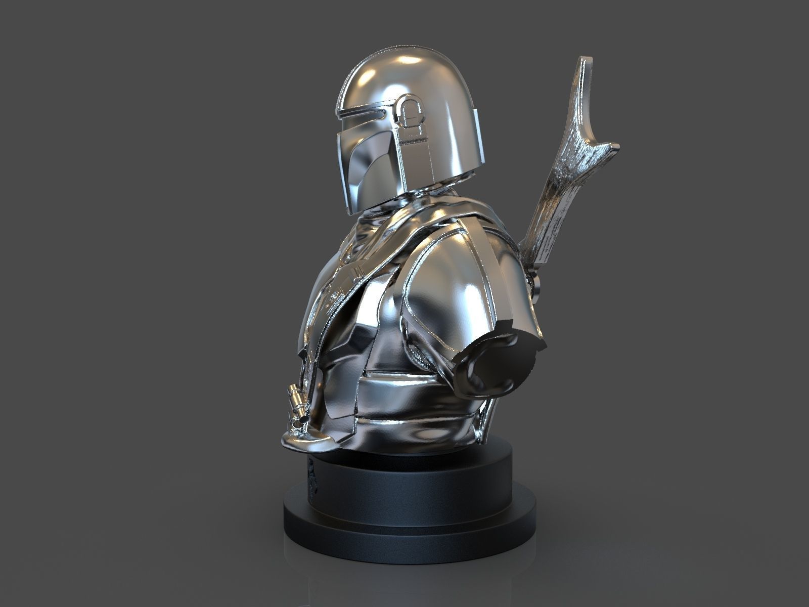 The Mandalorian Din Djarin Bust 3D print model_39
