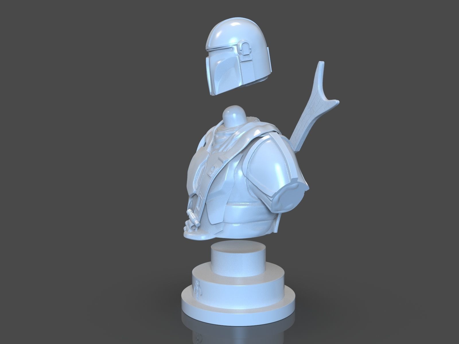 The Mandalorian Din Djarin Bust 3D print model_27