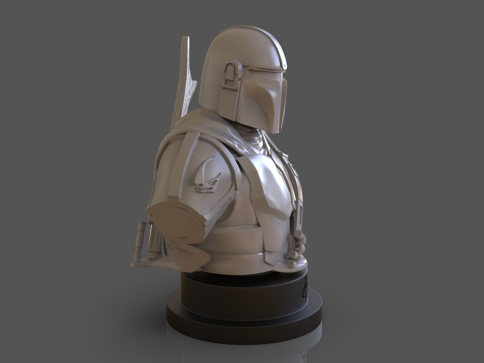 The Mandalorian Din Djarin Bust 3D print model_17