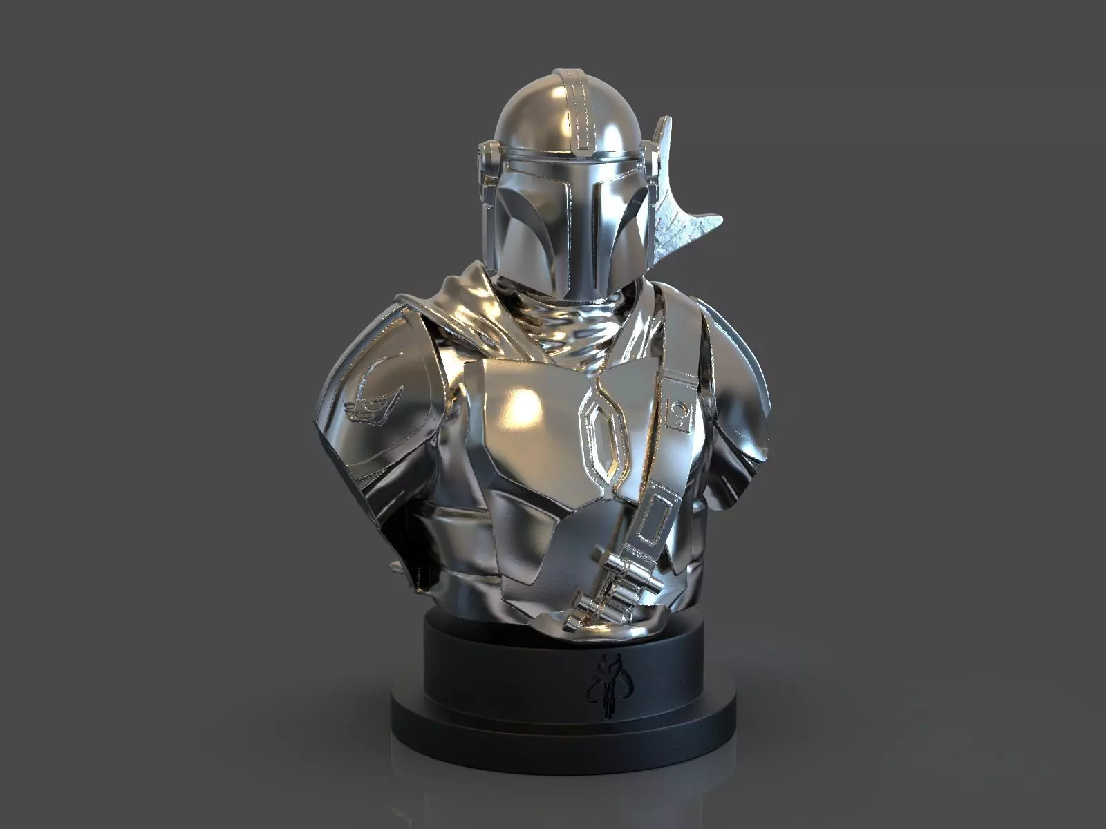 The Mandalorian Din Djarin Bust 3D print model_0