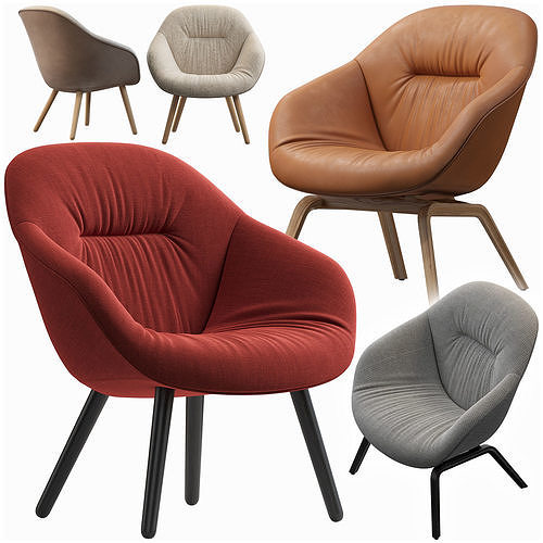 HAY LOUNGE ARMCHAIR 3D model 2